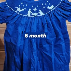 Blue Kids Shirt with Embroidered Design